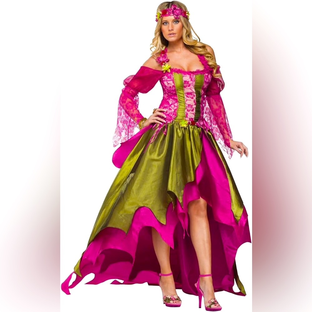 Fun World women’s 12-14 size Renaissance nymph fairy costume with wings